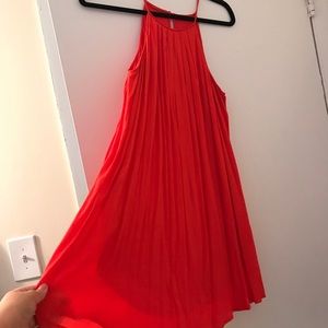 Bright orange sundress